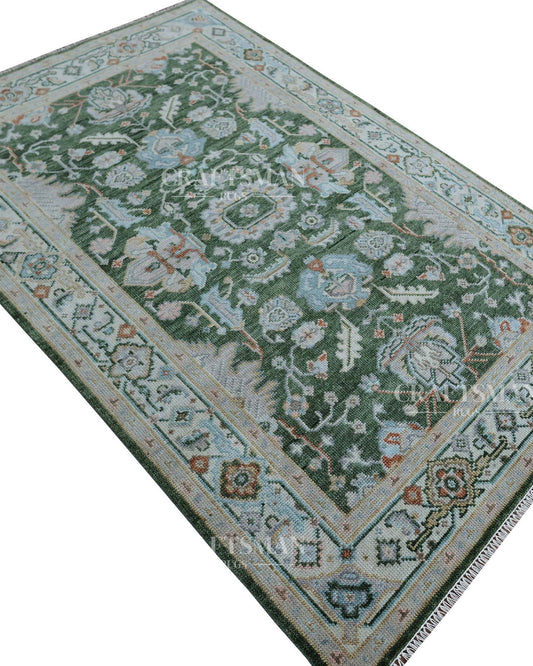 Lysor  Wool Hand-Knotted Oushak-Inspired Rug