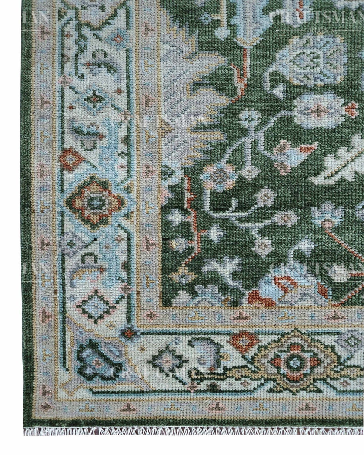 Lysor  Wool Hand-Knotted Oushak-Inspired Rug