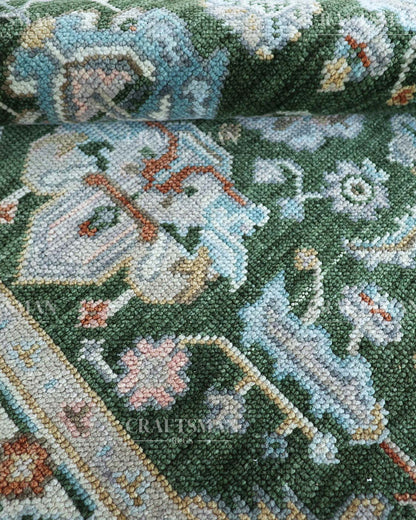 Lysor  Wool Hand-Knotted Oushak-Inspired Rug