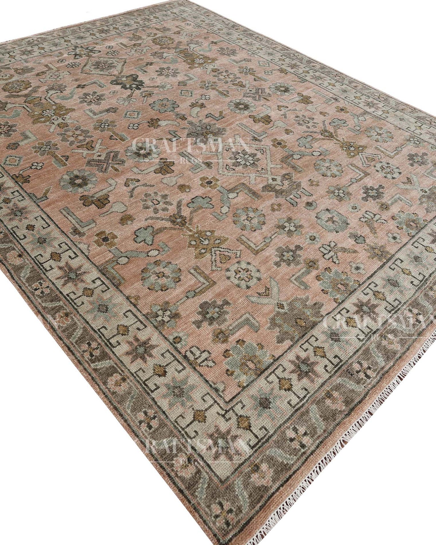 Felrin  Wool Hand-Knotted Oushak-Inspired Rug