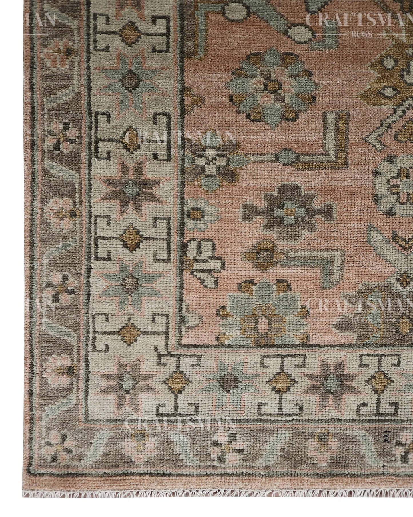 Felrin  Wool Hand-Knotted Oushak-Inspired Rug