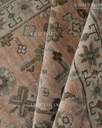 Felrin  Wool Hand-Knotted Oushak-Inspired Rug