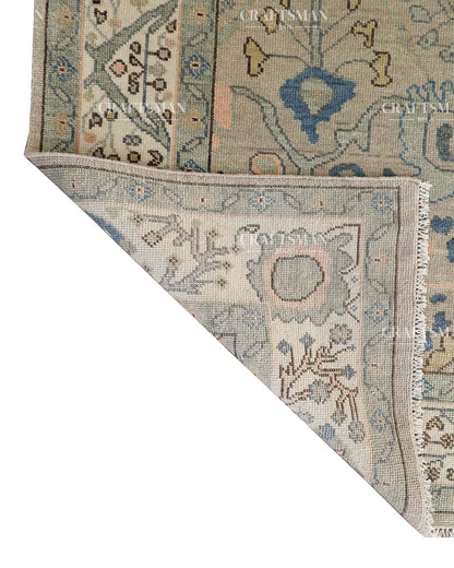 Loomra Wool Hand-Knotted Oushak-Inspired Rug