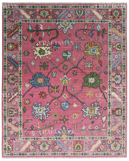 Rovric Wool Hand-Knotted Oushak-Inspired Rug