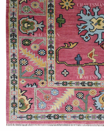 Rovric Wool Hand-Knotted Oushak-Inspired Rug