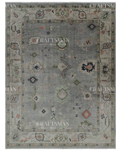 Envar Wool Hand-Knotted Oushak-Inspired Rug