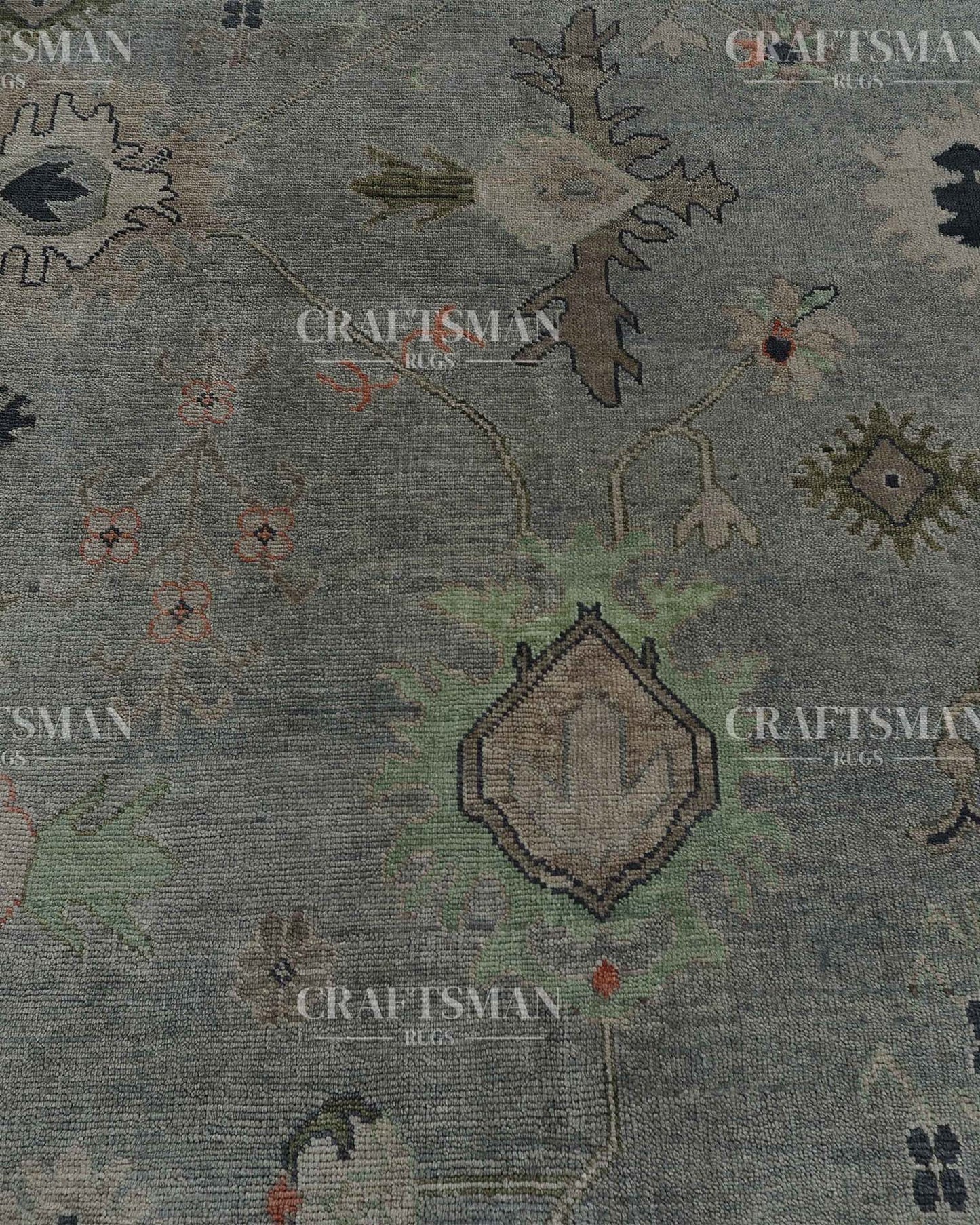 Envar Wool Hand-Knotted Oushak-Inspired Rug