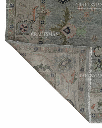 Envar Wool Hand-Knotted Oushak-Inspired Rug
