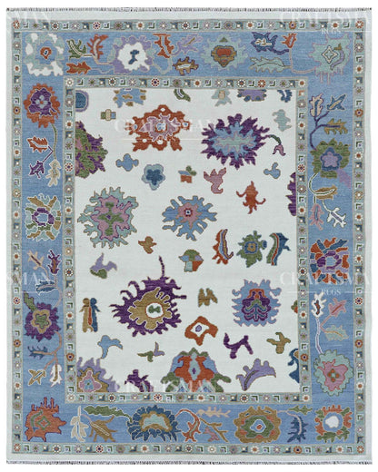 Mirvin Wool Hand-Knotted Oushak-Inspired Rug