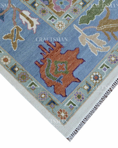 Mirvin Wool Hand-Knotted Oushak-Inspired Rug