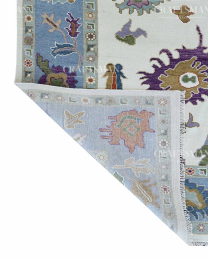 Mirvin Wool Hand-Knotted Oushak-Inspired Rug