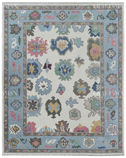 Elvra Wool Hand-Knotted Oushak-Inspired Rug