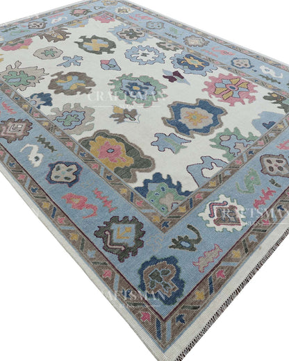 Elvra Wool Hand-Knotted Oushak-Inspired Rug
