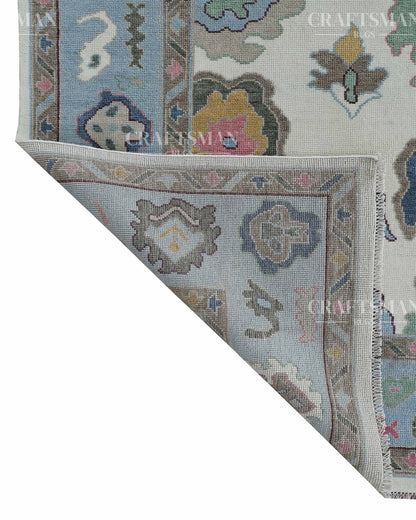 Elvra Wool Hand-Knotted Oushak-Inspired Rug