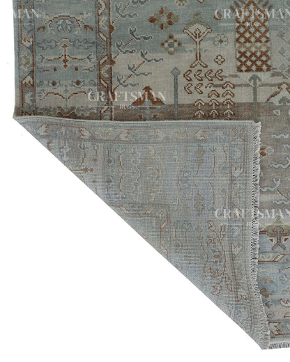 Tavros Wool Hand-Knotted Oushak-Inspired Rug