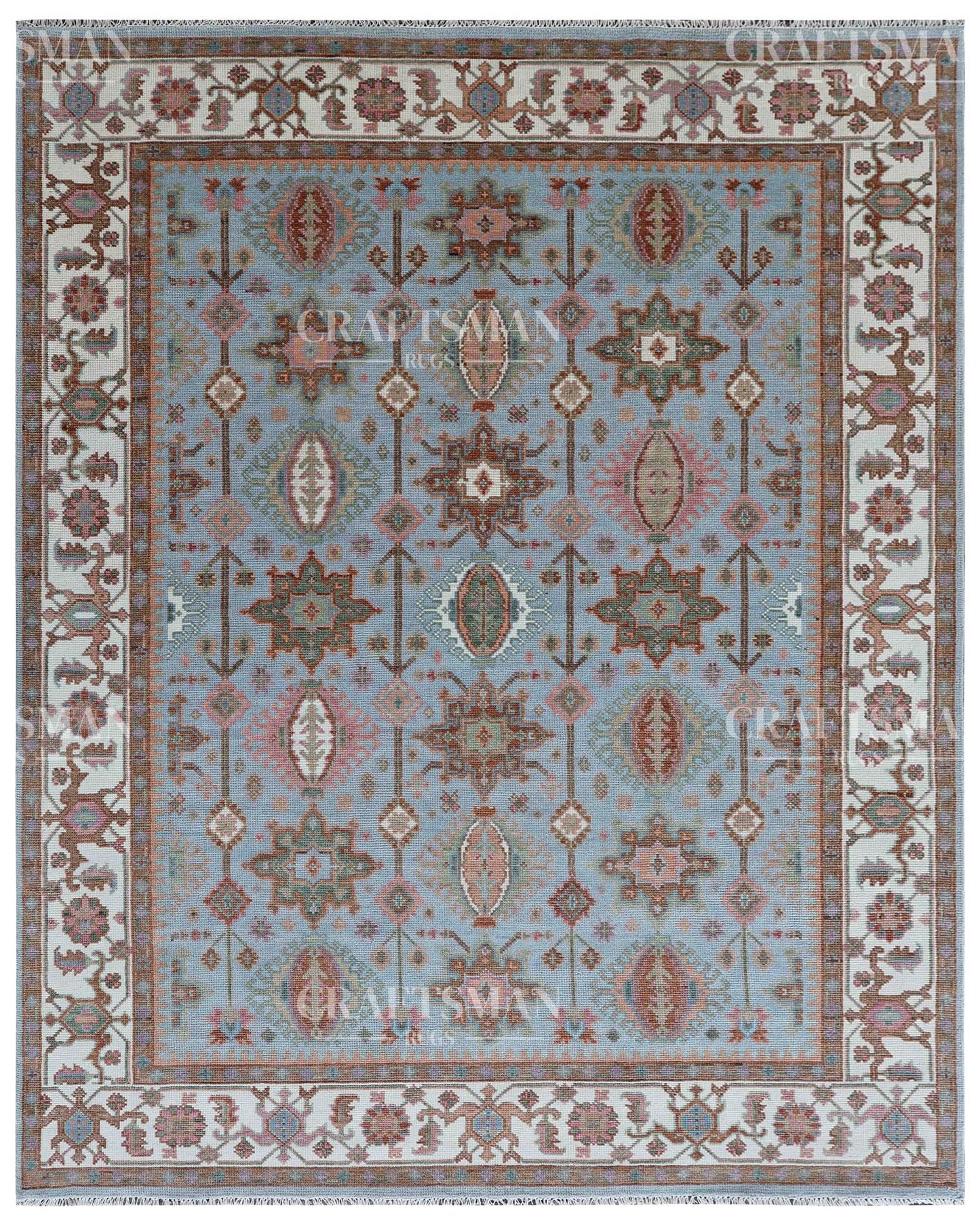 Alvenn Wool Hand-Knotted Oushak-Inspired Rug