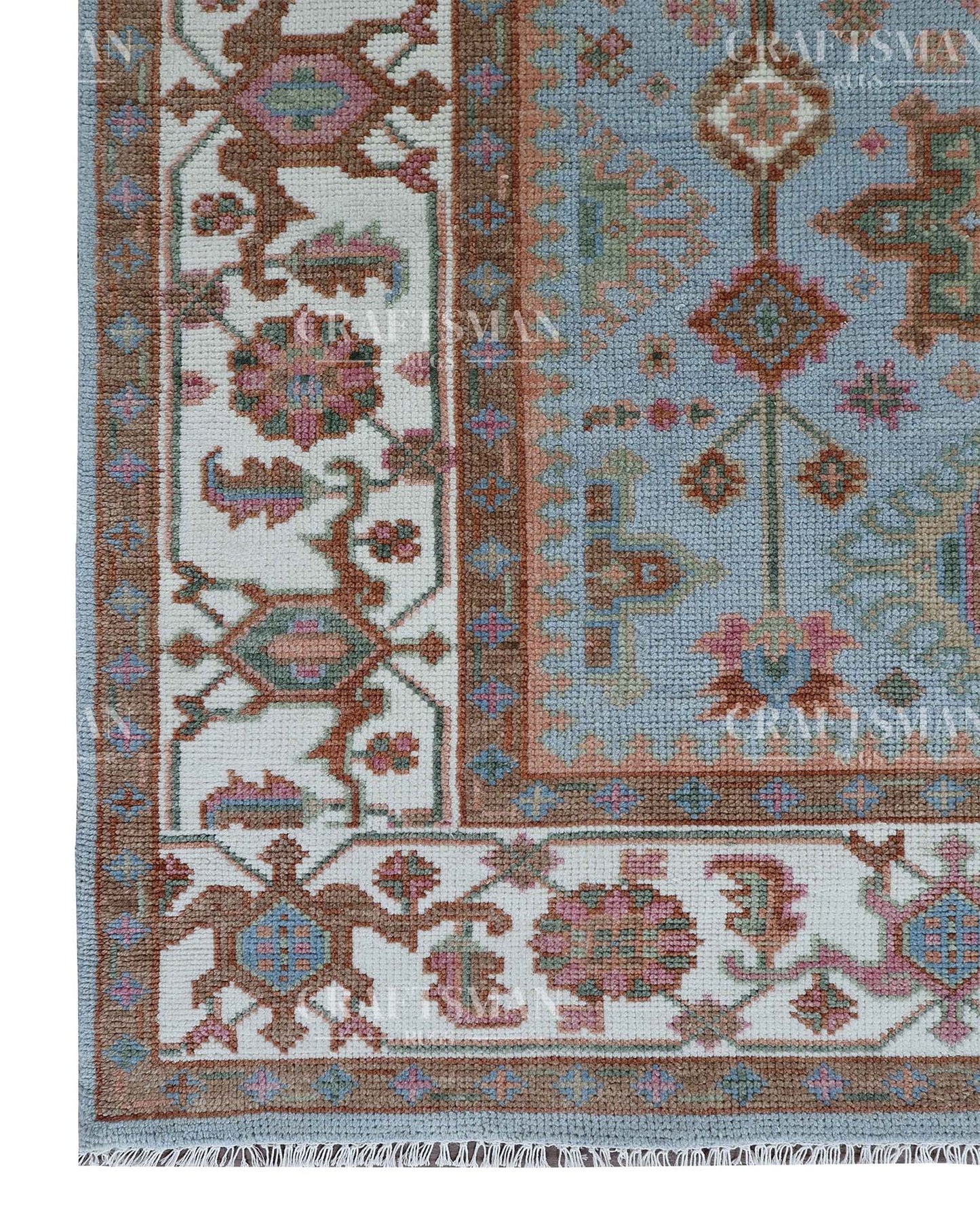 Alvenn Wool Hand-Knotted Oushak-Inspired Rug