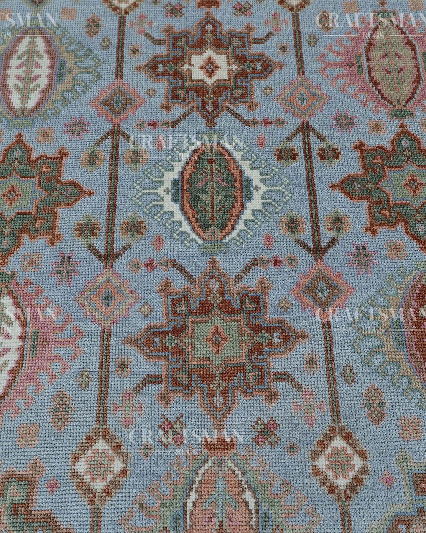 Alvenn Wool Hand-Knotted Oushak-Inspired Rug