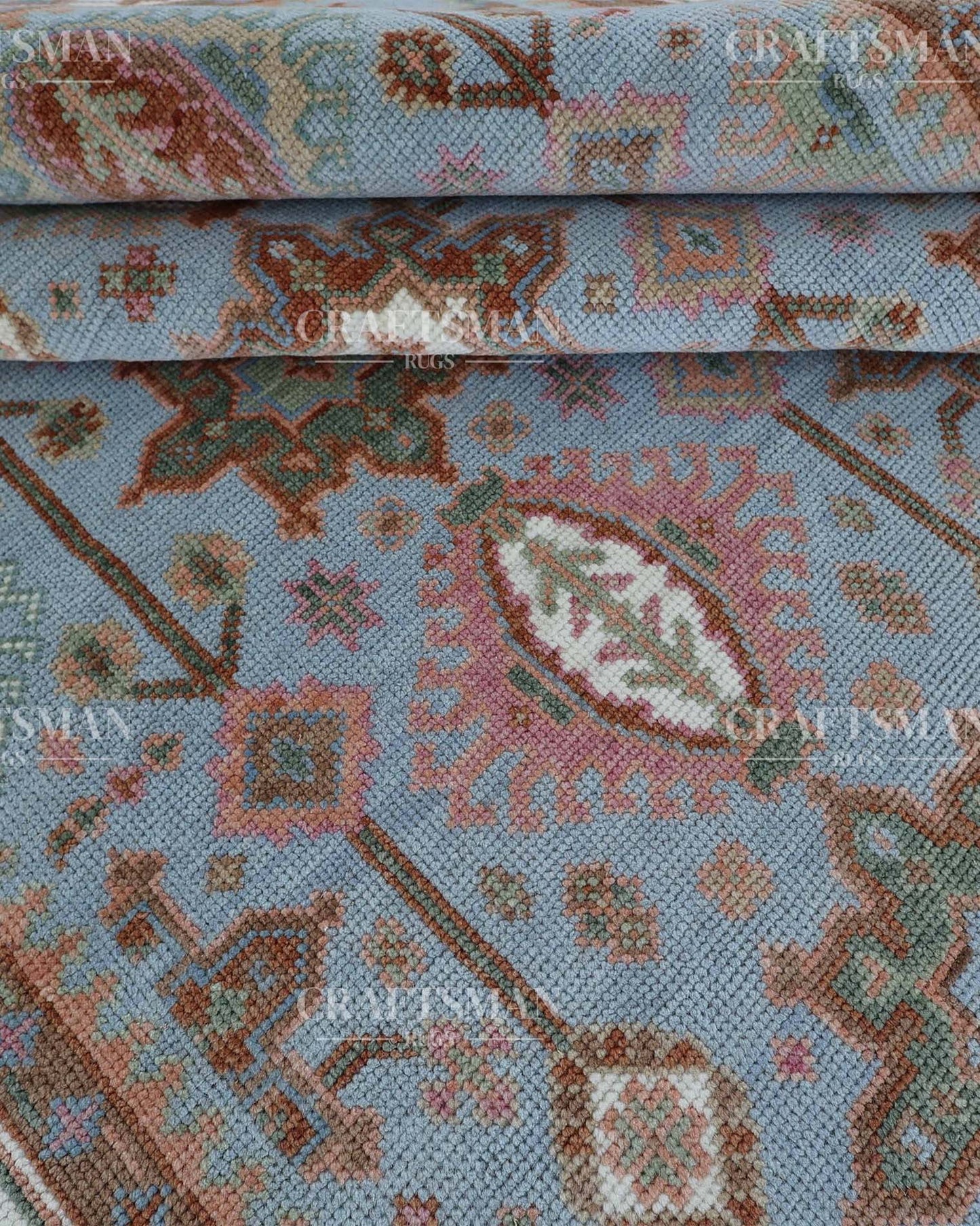 Alvenn Wool Hand-Knotted Oushak-Inspired Rug