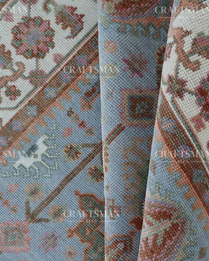 Alvenn Wool Hand-Knotted Oushak-Inspired Rug