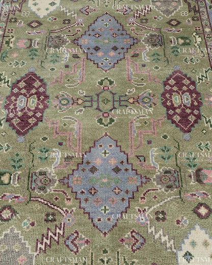 Clayra Wool Hand-Knotted Oushak-Inspired Rug