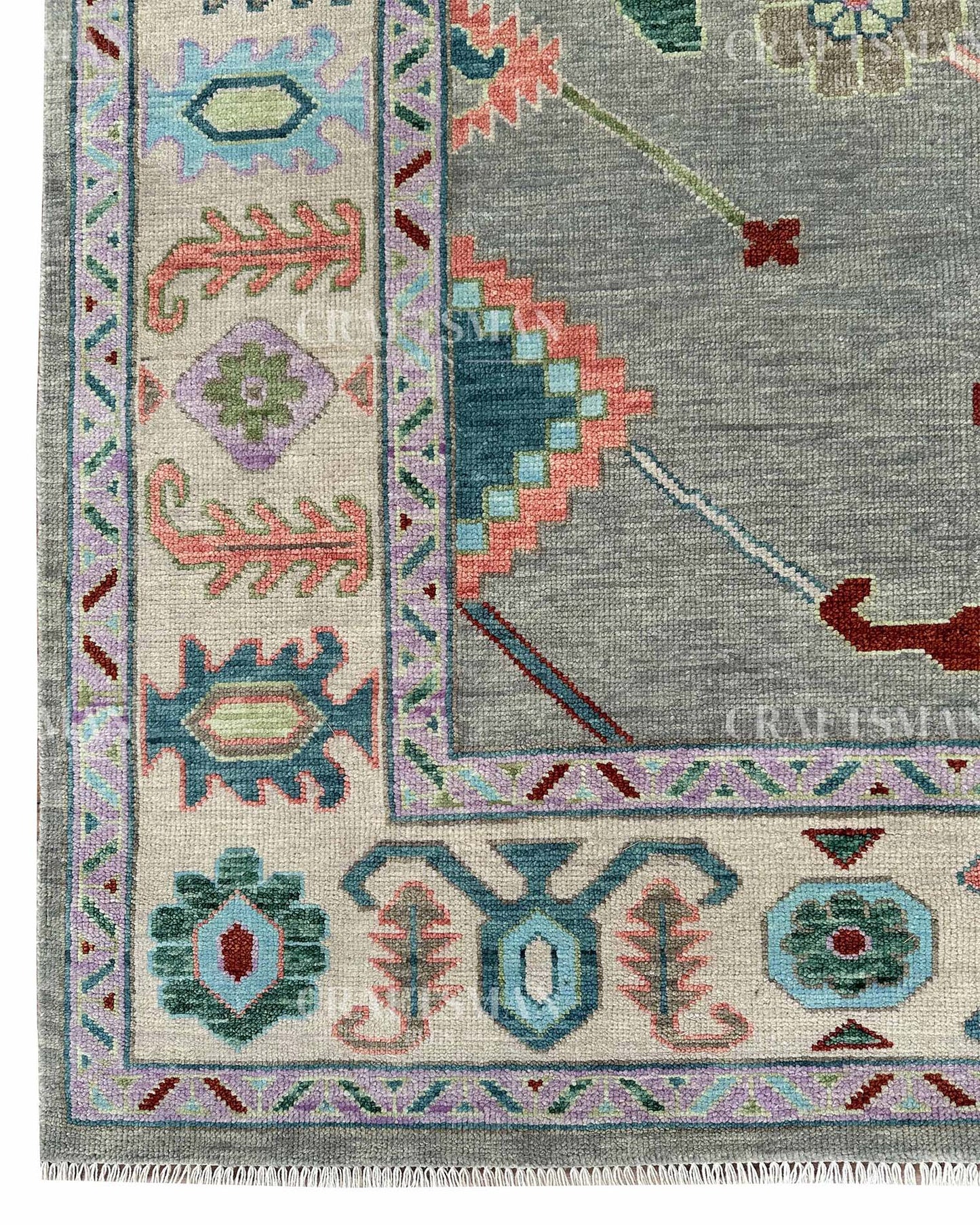 Lioris Wool Hand-Knotted Oushak-Inspired Rug