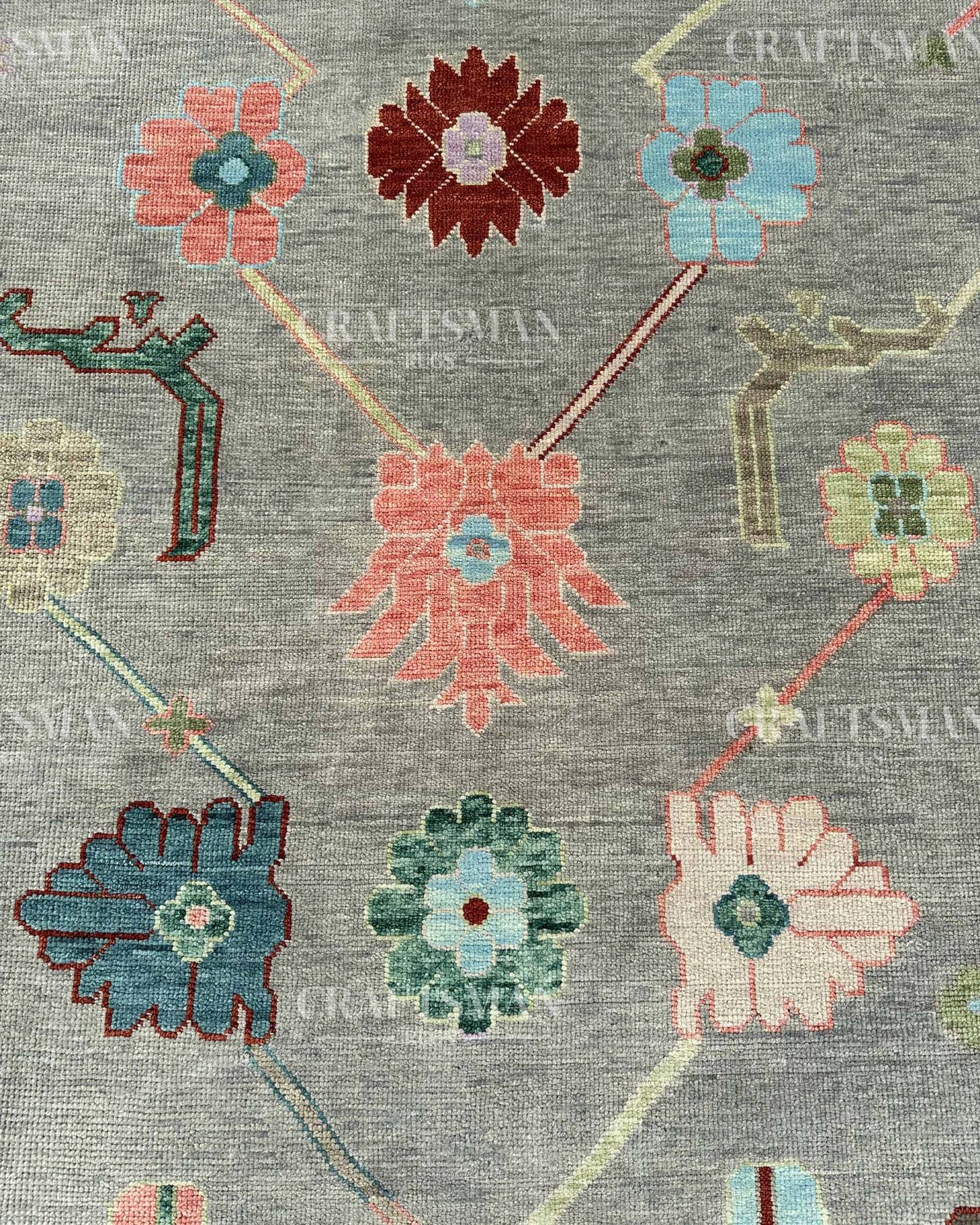 Lioris Wool Hand-Knotted Oushak-Inspired Rug