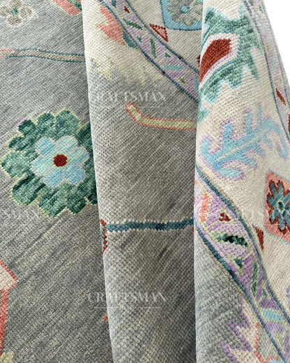 Lioris Wool Hand-Knotted Oushak-Inspired Rug