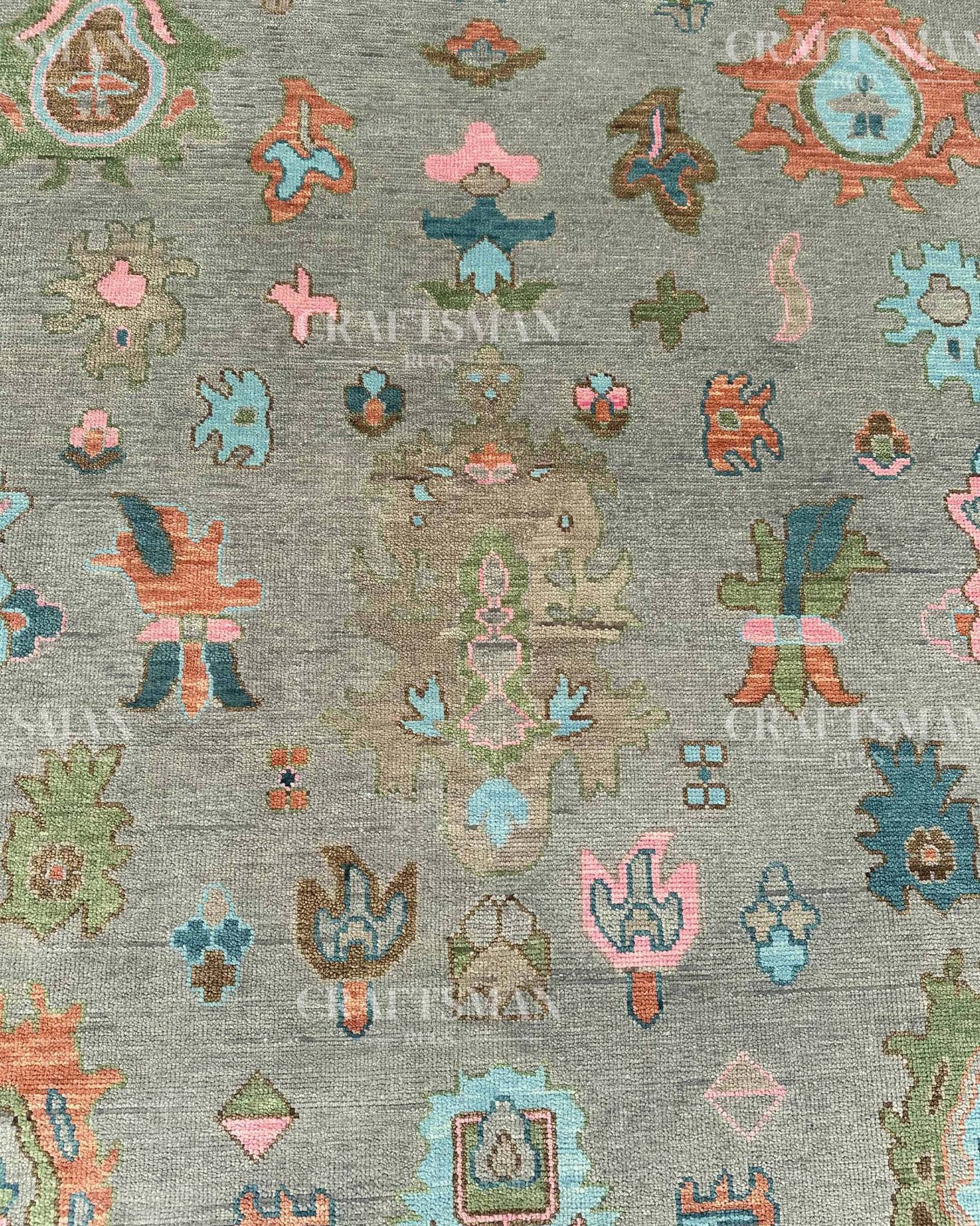 Aurlen Wool Hand-Knotted Oushak-Inspired Rug