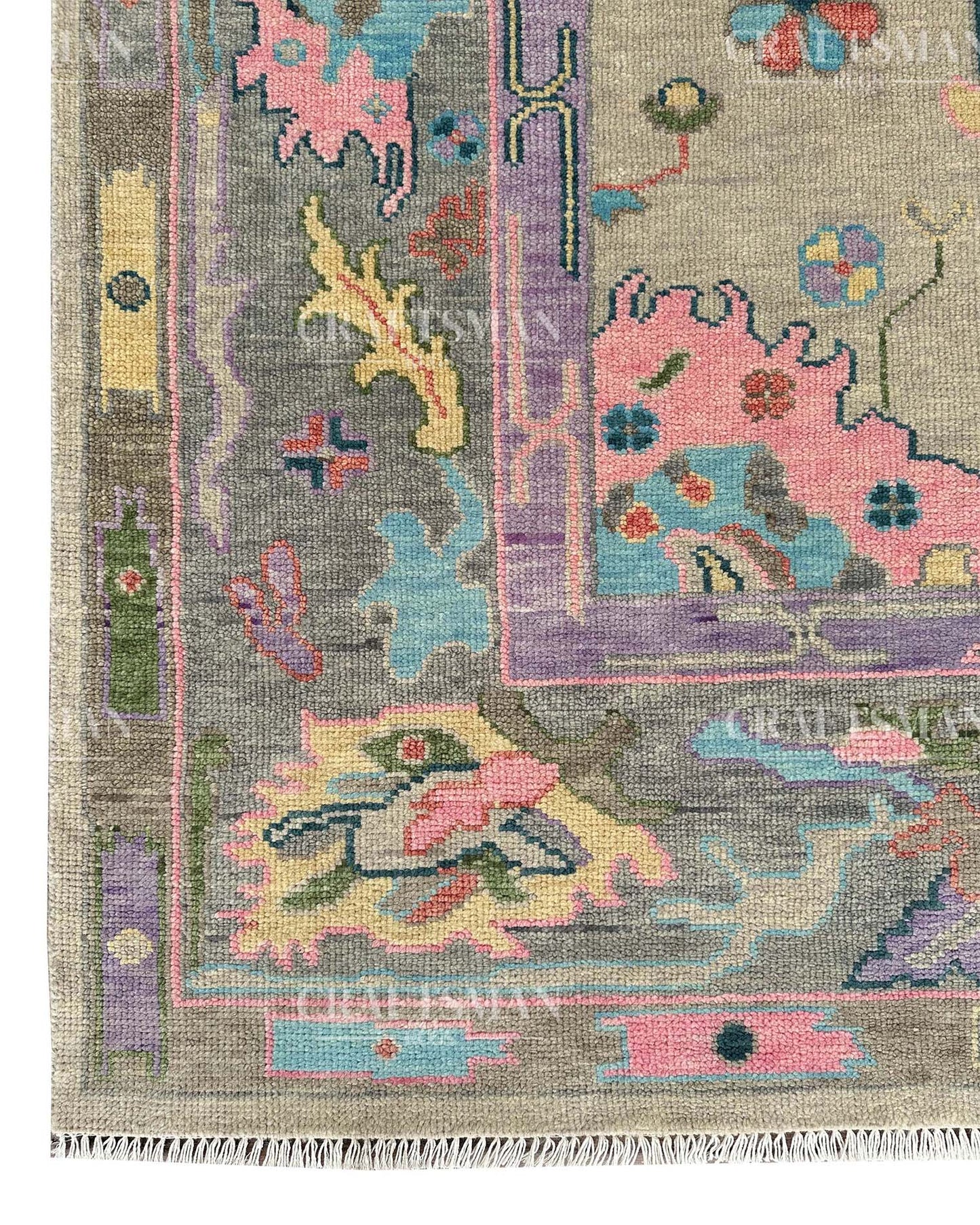 Noryn Wool Hand-Knotted Oushak-Inspired Rug