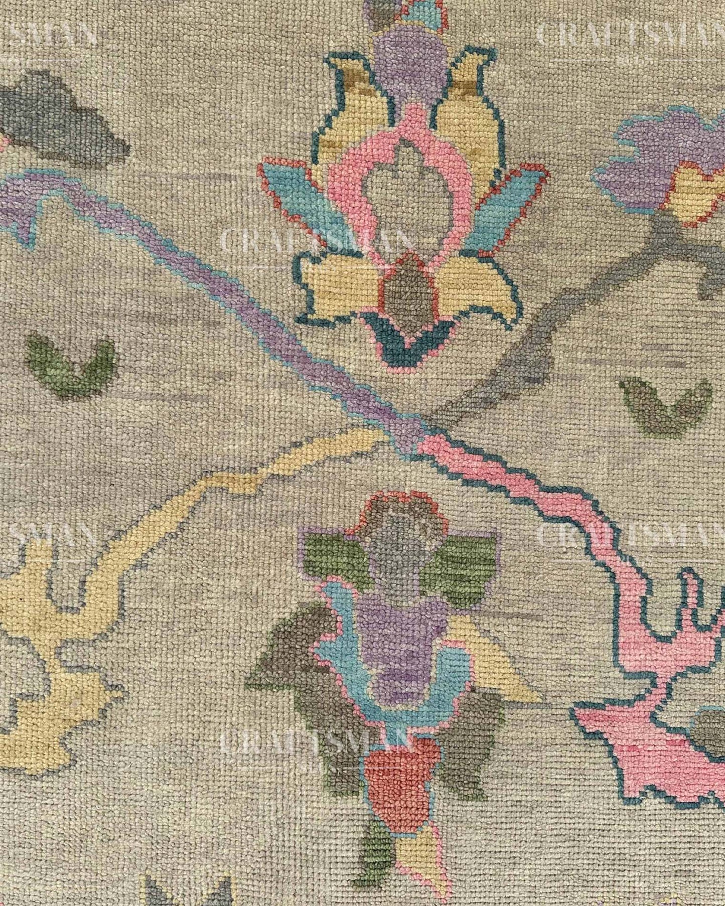 Noryn Wool Hand-Knotted Oushak-Inspired Rug