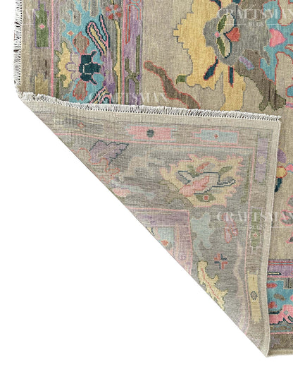 Noryn Wool Hand-Knotted Oushak-Inspired Rug