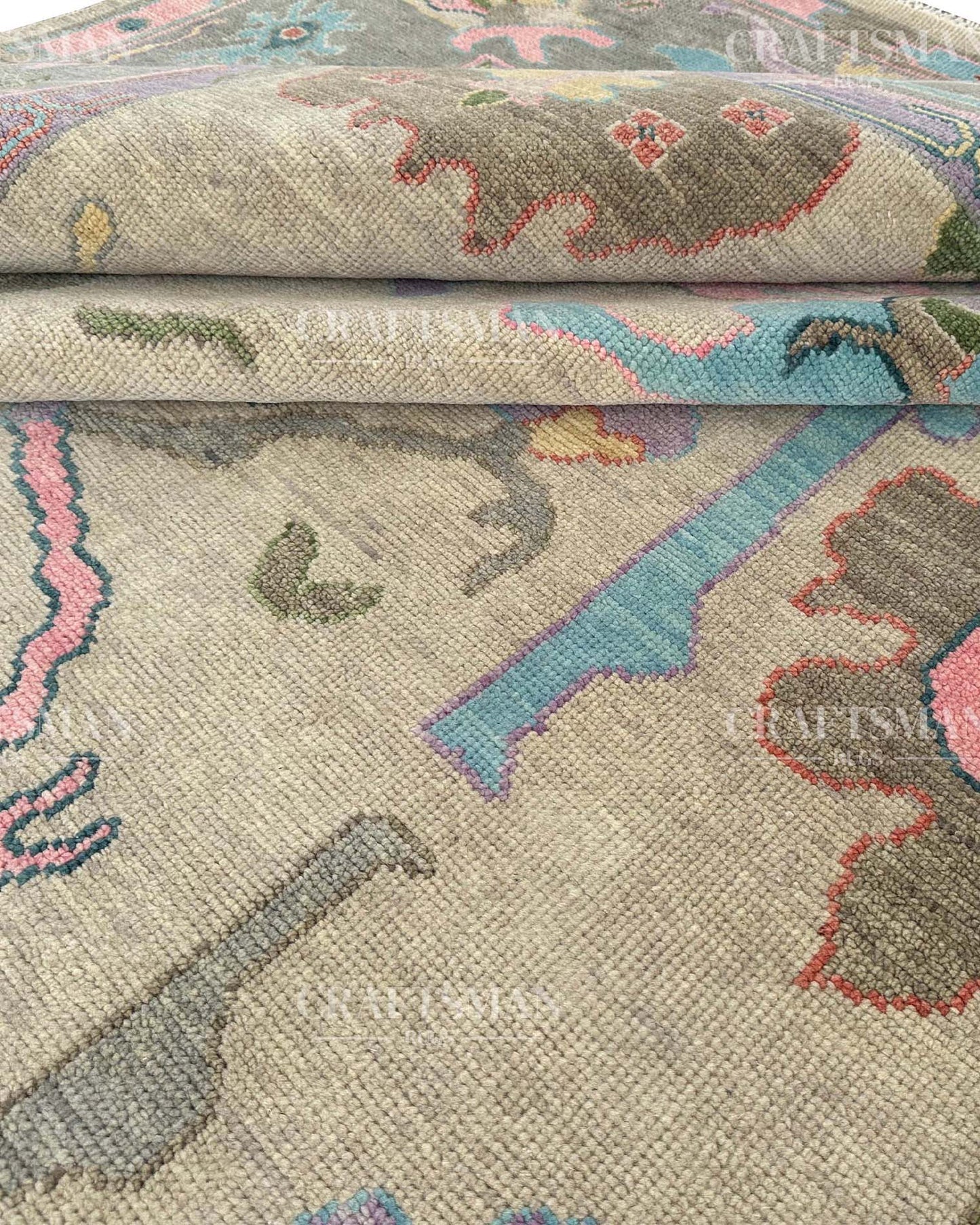 Noryn Wool Hand-Knotted Oushak-Inspired Rug