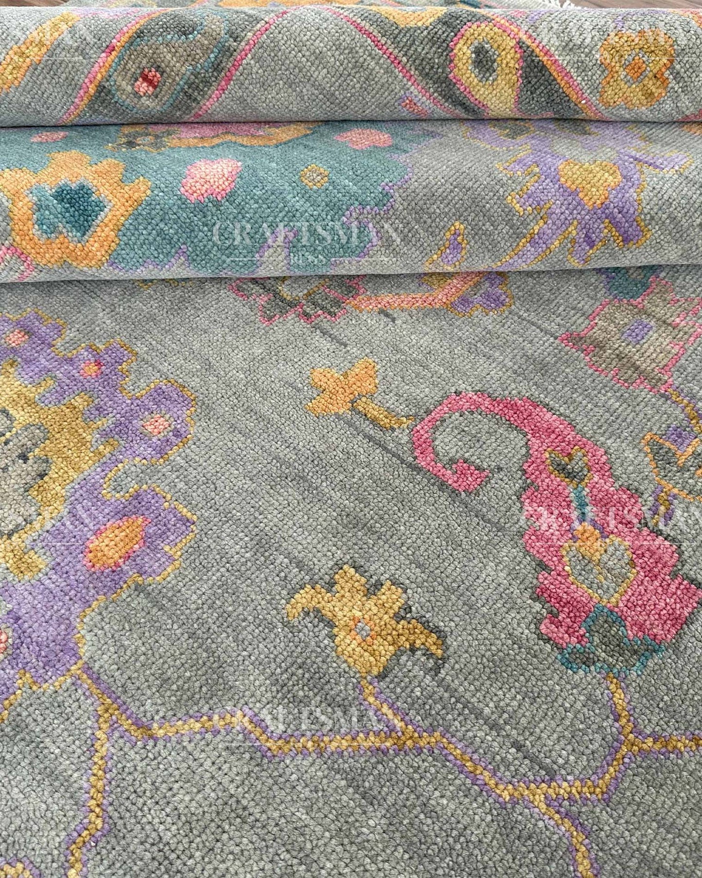 Avron Wool Hand-Knotted Oushak-Inspired Rug