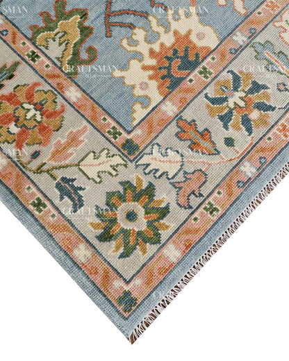 Knatura Wool Hand-Knotted Oushak-Inspired Rug