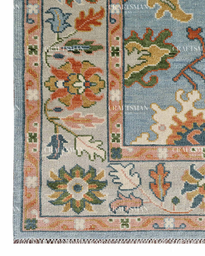 Knatura Wool Hand-Knotted Oushak-Inspired Rug