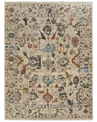 Lorven Wool Hand-Knotted Oushak-Inspired Rug