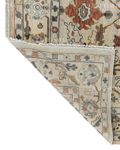 Lorven Wool Hand-Knotted Oushak-Inspired Rug