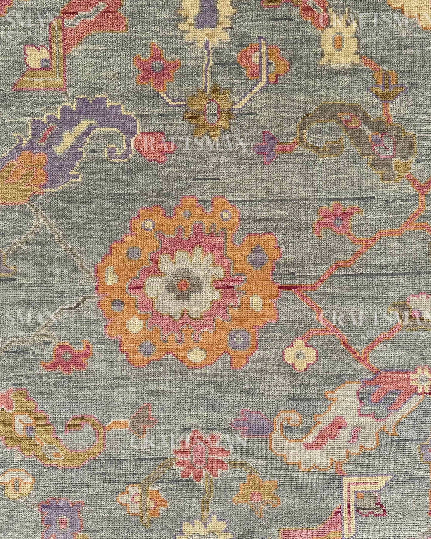 Firra Wool Hand-Knotted Oushak-Inspired Rug