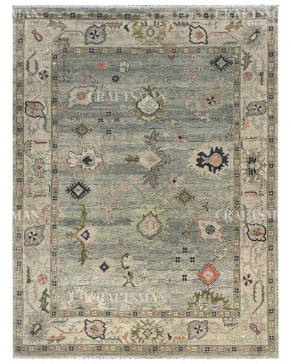 Sovra Wool Hand-Knotted Oushak-Inspired Rug