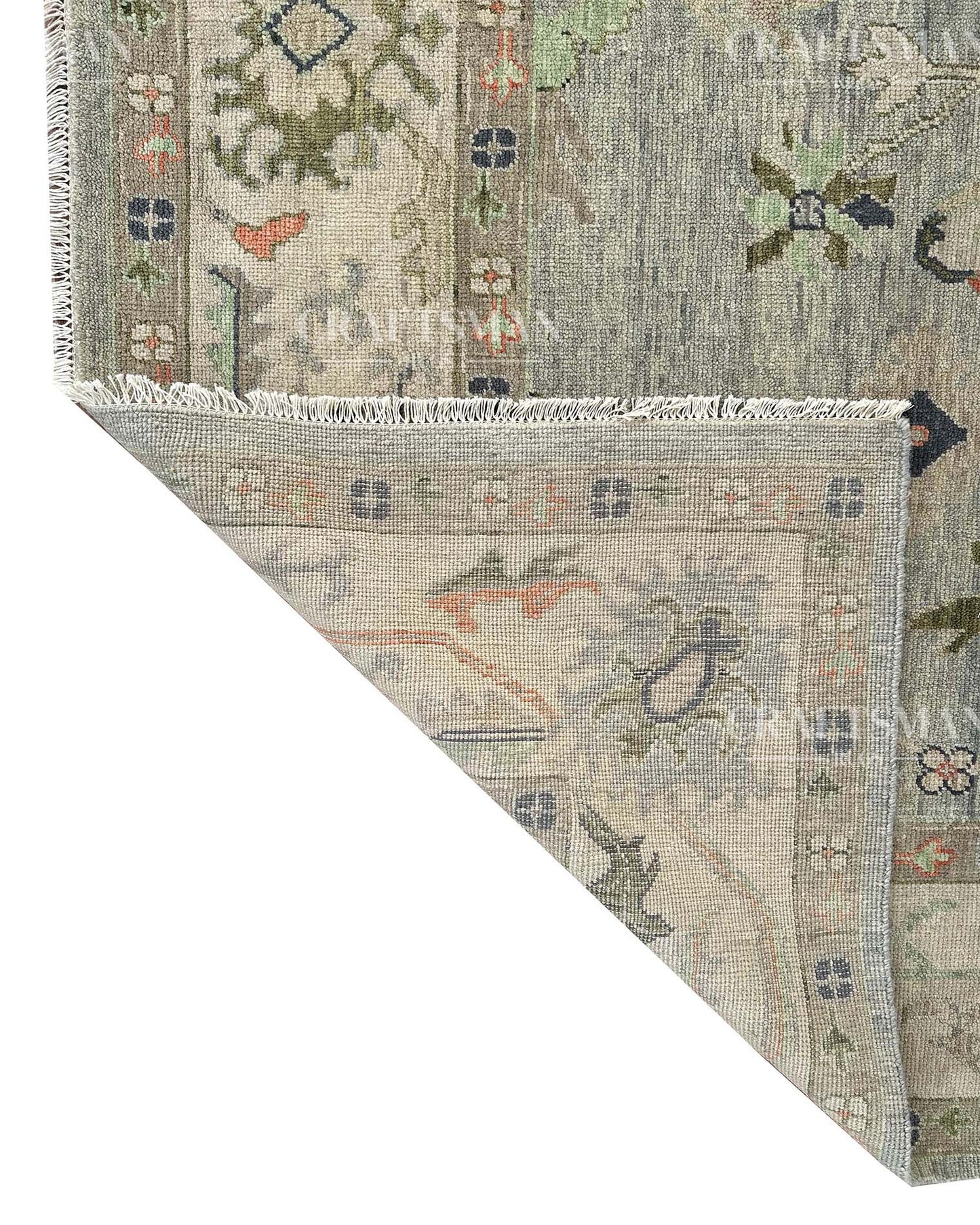 Sovra Wool Hand-Knotted Oushak-Inspired Rug