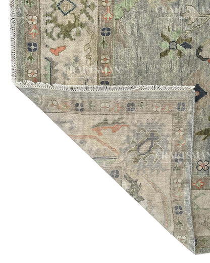 Sovra Wool Hand-Knotted Oushak-Inspired Rug