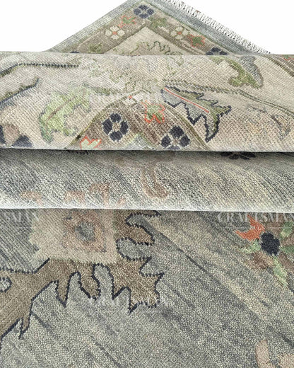 Sovra Wool Hand-Knotted Oushak-Inspired Rug