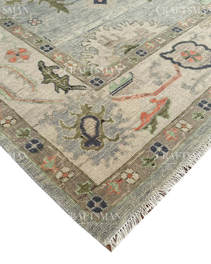 Sovra Wool Hand-Knotted Oushak-Inspired Rug