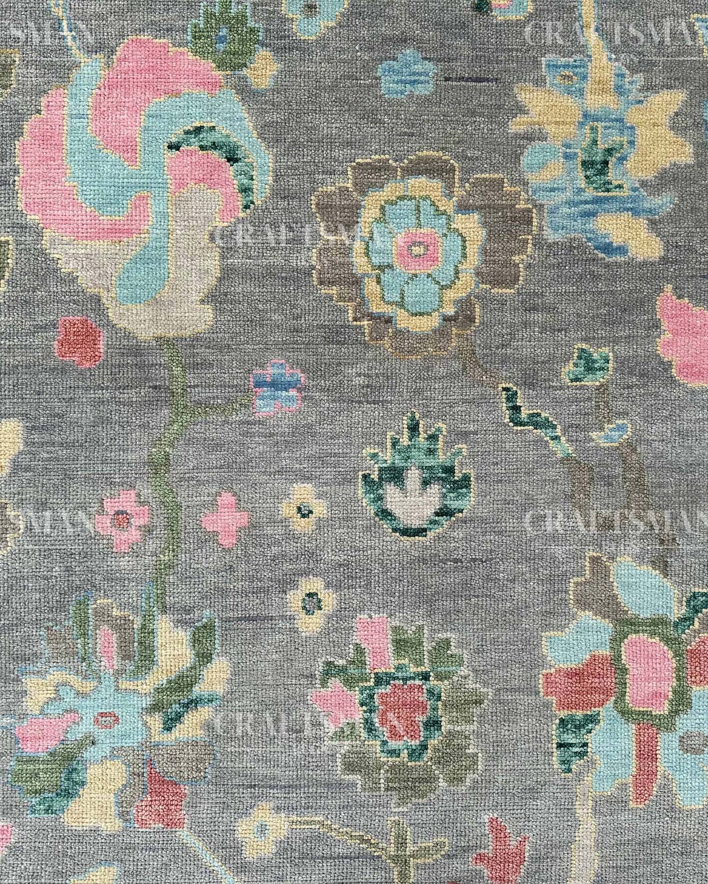 Orlen Wool Hand-Knotted Oushak-Inspired Rug