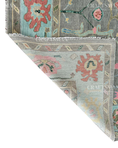 Orlen Wool Hand-Knotted Oushak-Inspired Rug