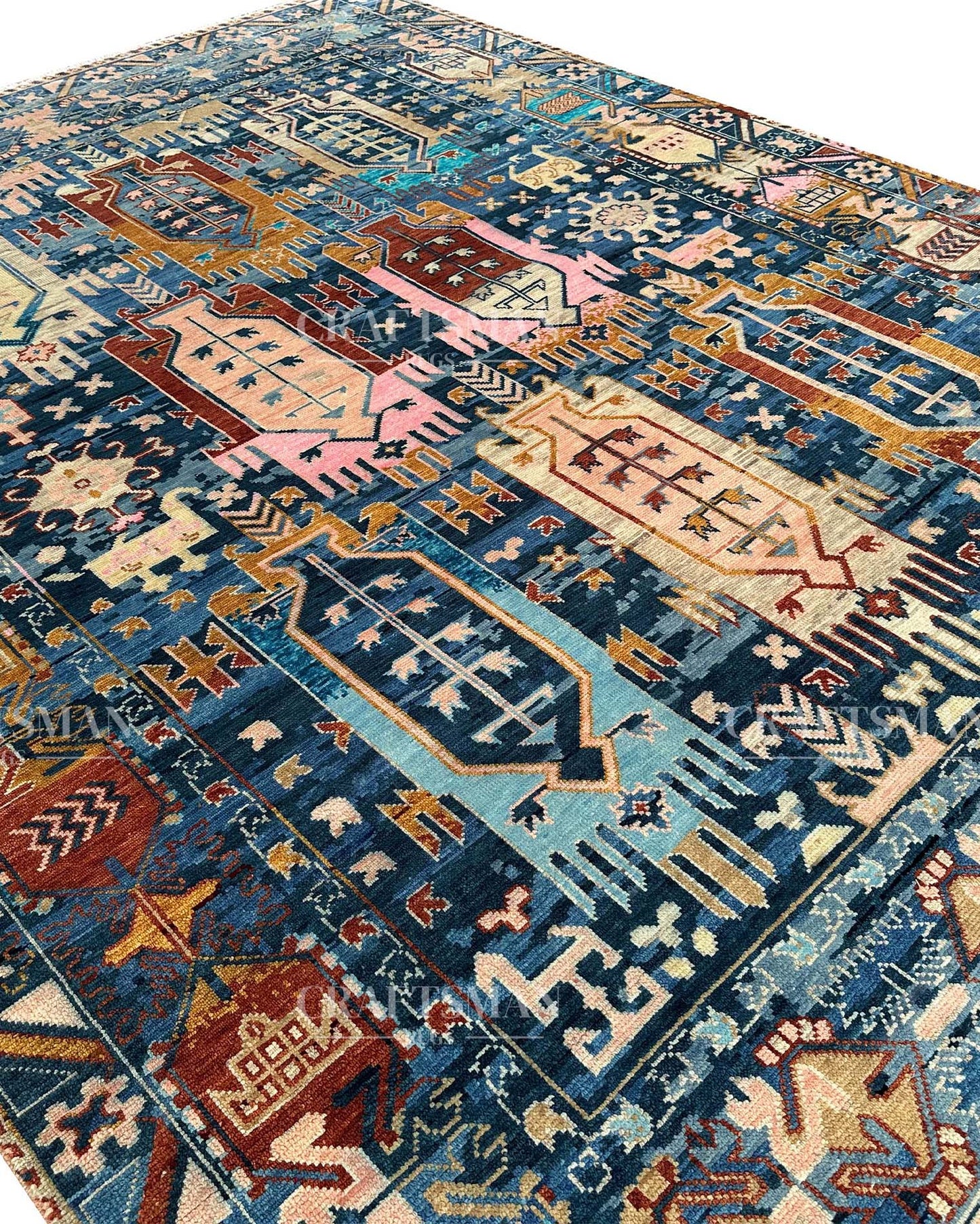 Tavrin Wool Hand-Knotted Oushak-Inspired Rug