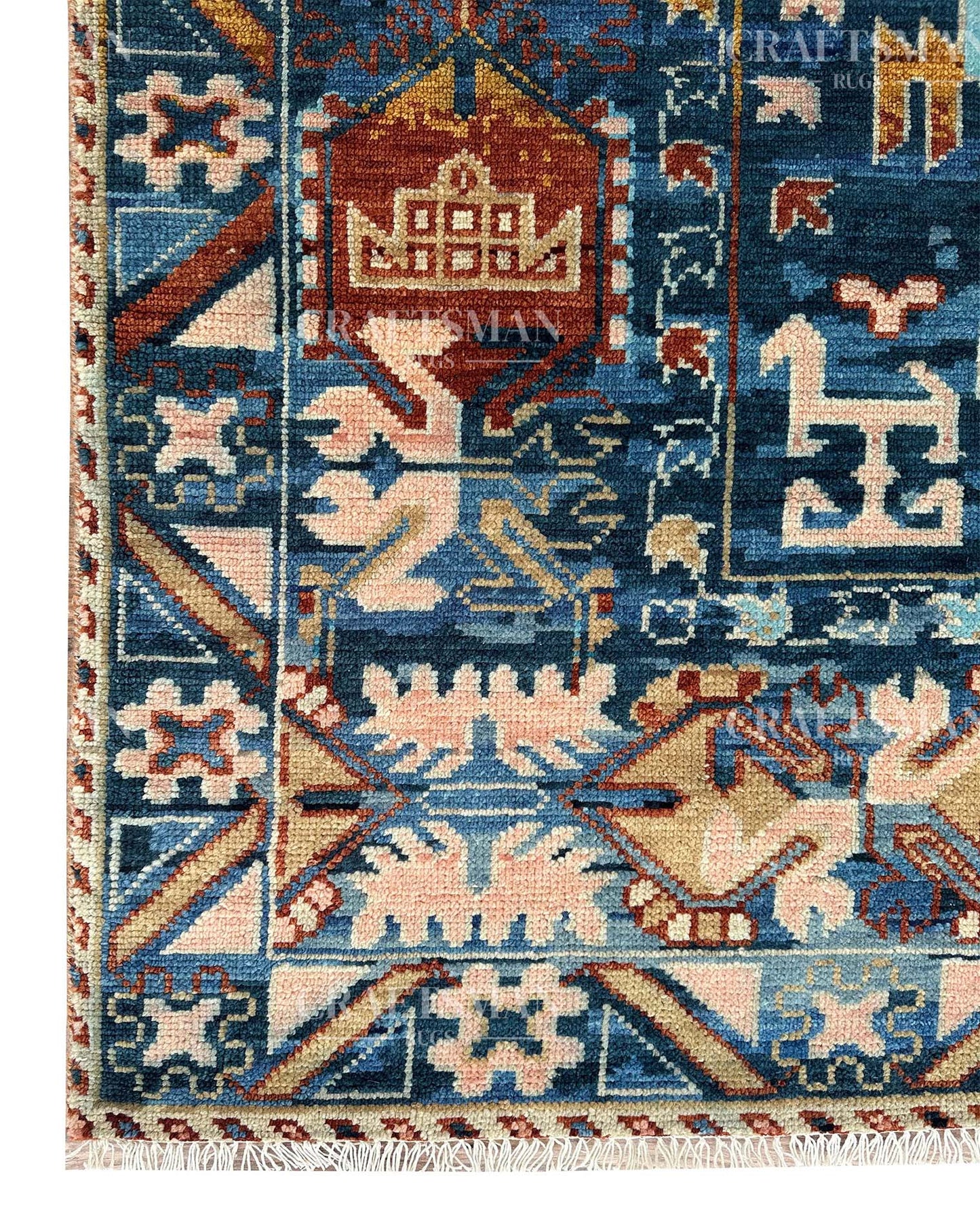 Tavrin Wool Hand-Knotted Oushak-Inspired Rug