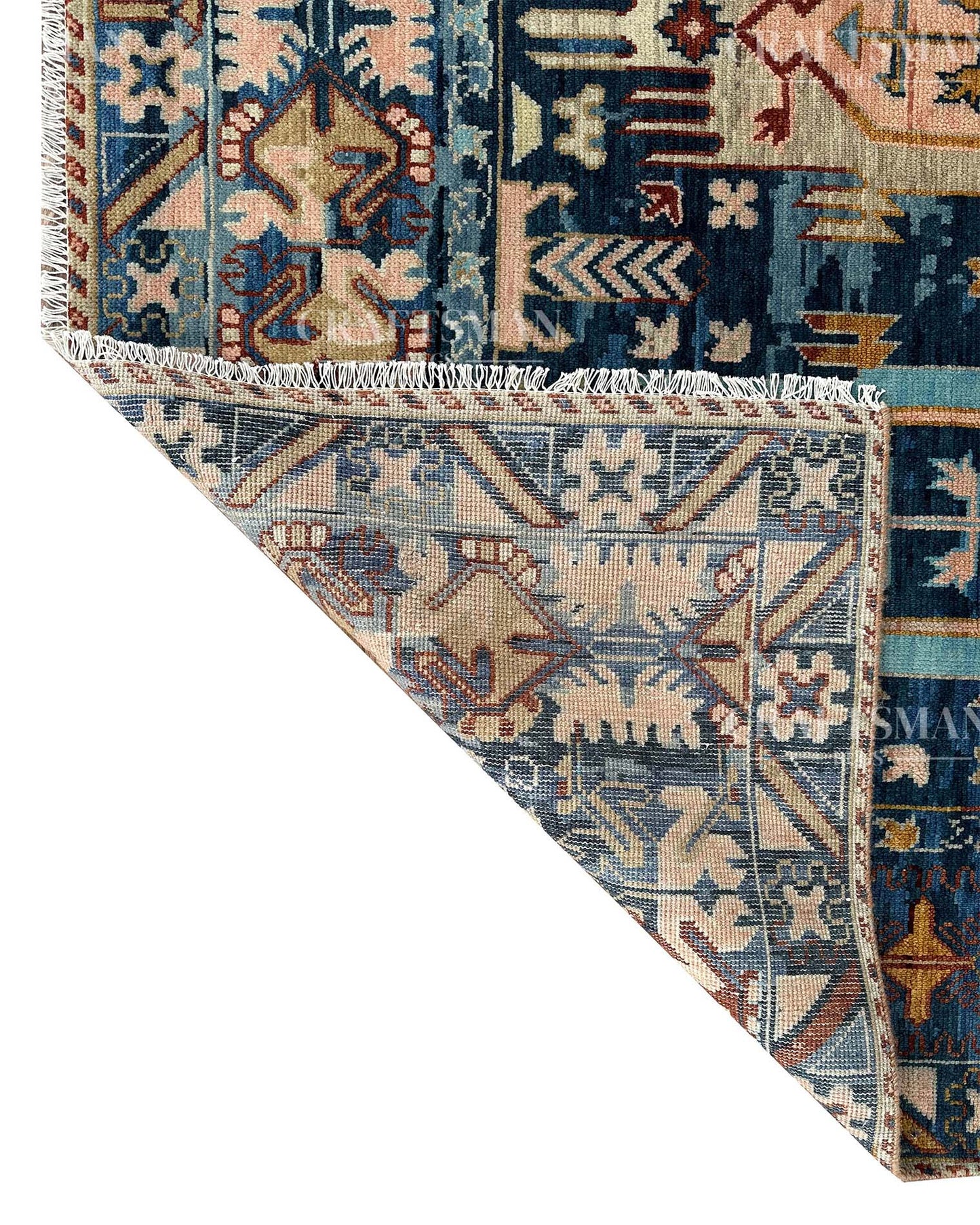 Tavrin Wool Hand-Knotted Oushak-Inspired Rug