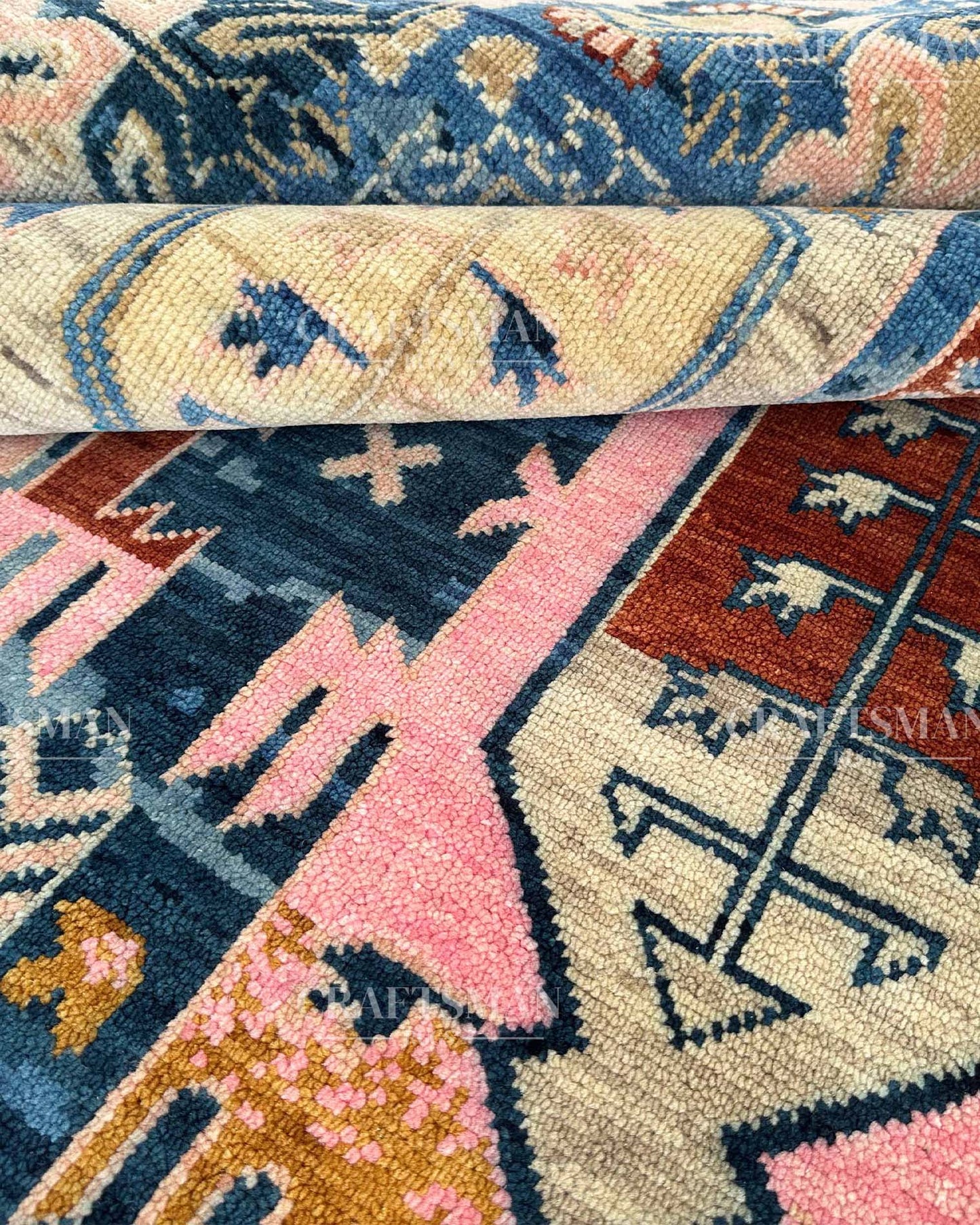 Tavrin Wool Hand-Knotted Oushak-Inspired Rug